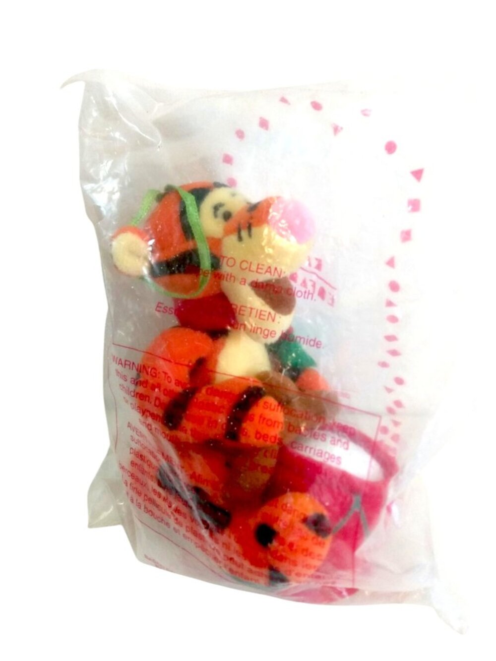 Vintage Disney- Avon 5" Collectible Tigger Playing Drum Plush Tree Ornament-NIP